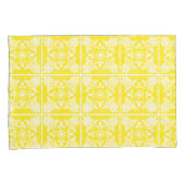 Gelb und Weiß - Mittelmeer - Gemustert Kissenbezug (Vorderseite-Rechts)
