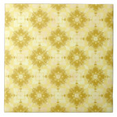 Gelb und Weiß Modernes Ogee Muster Fliese (Vorderseite)