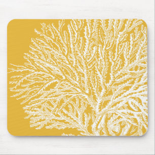 Gelb und Weiß Mousepad