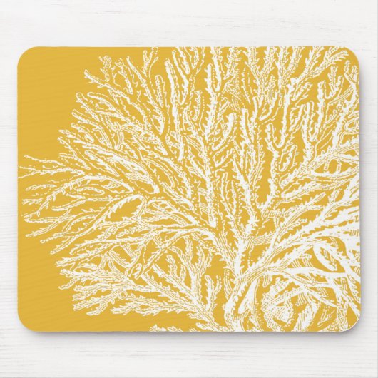 Gelb und Weiß Mousepad (Vorne)