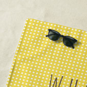 Gelb und Weiß Polka Dot Niedlich Llama Strandtuch (Beispiel)