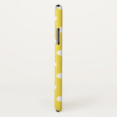 Gelb und Weiß Polka Dot Personalisierter Name Case-Mate iPhone Hülle (Hinten/Rechts)