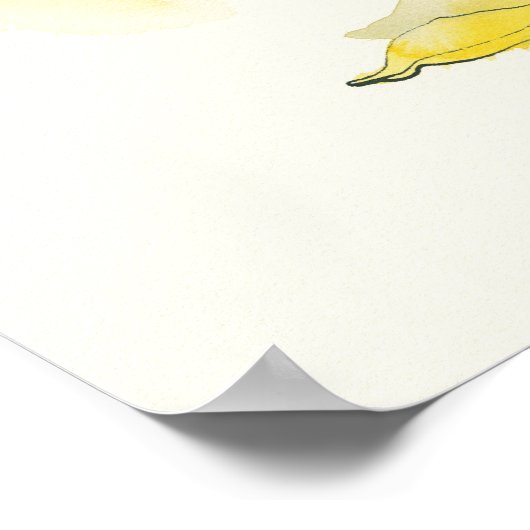 Gelb und Weiß Poster (Ecke)