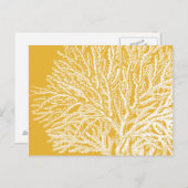 Gelb und Weiß Postkarte (Vorne/Hinten)