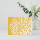 Gelb und Weiß Postkarte (Stehend Vorderseite)