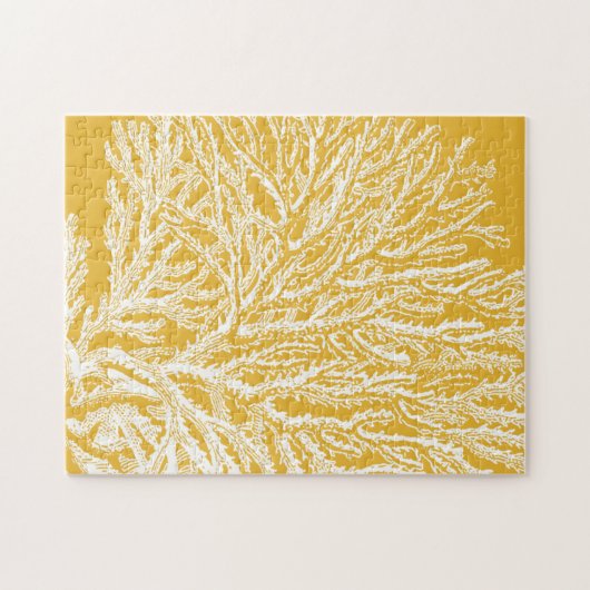 Gelb und Weiß Puzzle (Horizontal)