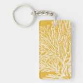 Gelb und Weiß Schlüsselanhänger (Vorderseite)