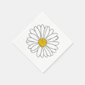 Gelb und Weiß Serviette (Ecke)