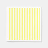 Gelb und Weiß Streifen Personalisiert Serviette (Vorderseite)