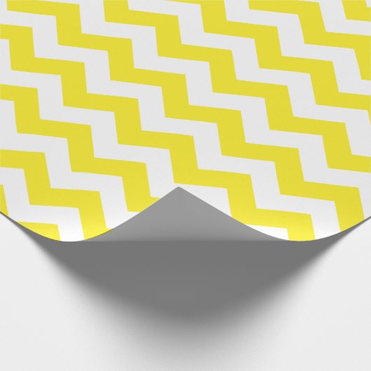 Gelb und Weiß, Zickzack Schleifpapier Geschenkpapier (Ecke)