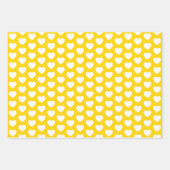Gelb- und Weiße Herzen Geschenkpapier Set (Vorderseite 2)