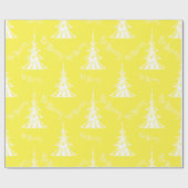 Gelb und weiße Weihnachten Geschenkpapier (Flach)