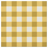 Gelb- und Weißer Gingham-Karo Stoff (Nahaufnahme)