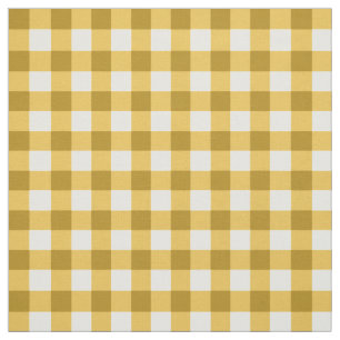 Gelb- und Weißer Gingham-Karo Stoff