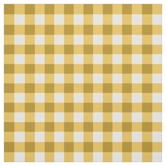 Gelb- und Weißer Gingham-Karo Stoff (Muster)