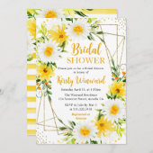 Gelb- und Weißmilchgoldrahmen Brautparty Einladung (Vorne/Hinten)