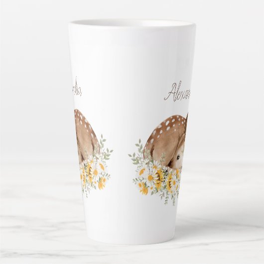 Gelb unser kleiner lieber Hirsch, Sonnenblumen Dai Milchtasse (Vorderseite)