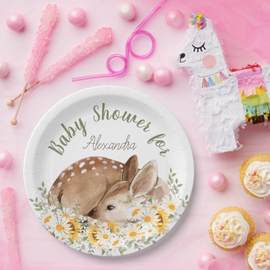 Gelb unser kleiner lieber Hirsch, Sonnenblumen Dai Pappteller (Party)