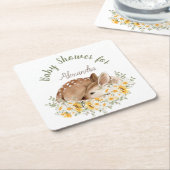 Gelb unser kleiner lieber Hirsch, Sonnenblumen Dai Rechteckiger Pappuntersetzer (angewinkelt)