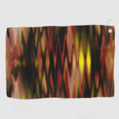 Gelb unter braun geformtem abstraktem Zickzack Golfhandtuch (Horizontal)