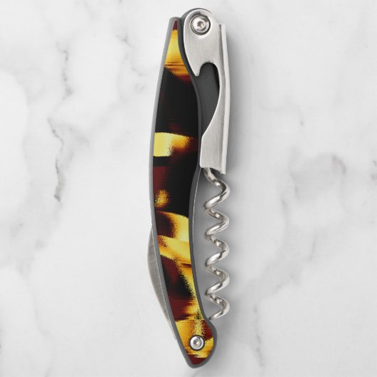 Gelb verbrannte Streifen sehen samtig oder fehlerh Kellnermesser (Rückseite)