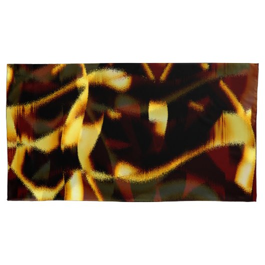 Gelb verbrannte Streifen sehen samtig oder fehlerh Kissenbezug (Vorderseite-Links)