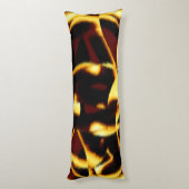 Gelb verbrannte Streifen sehen samtig oder fehlerh Seitenschläferkissen (Rückseite (Vertikal))