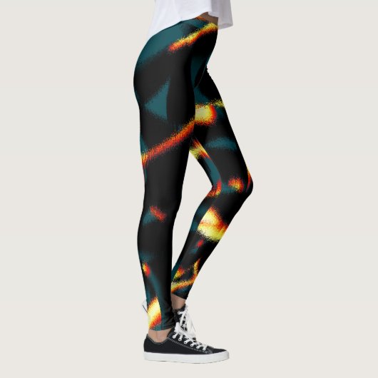 Gelb verbrannte Streifen sehen terisch aus, fehler Leggings (Rechts)