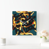 Gelb verbrannte Streifen sehen terisch aus, fehler Quadratische Wanduhr (Zuhause)