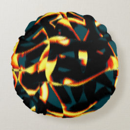 Gelb verbrannte Streifen sehen terisch aus, fehler Rundes Kissen