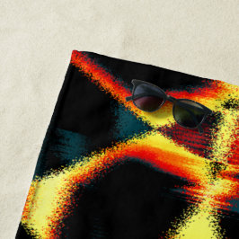 Gelb verbrannte Streifen sehen terisch aus, fehler Strandtuch