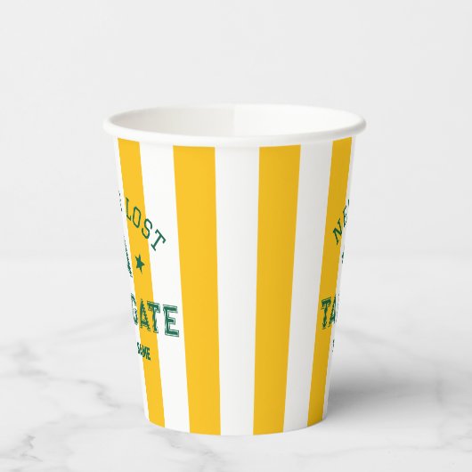 Gelb verliert nie einen benutzerdefinierten Teamsp Pappbecher (Links)