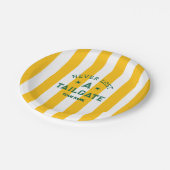Gelb verliert nie einen benutzerdefinierten Teamsp Pappteller (Schrägansicht)