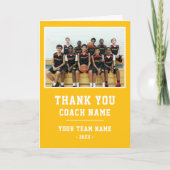 Gelb Vielen Dank, dass Sie das Coach Card Team Nam Dankeskarte (Vorderseite)