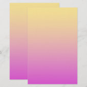 Gelb Violette Farbe Briefpapier (Vorne/Hinten)