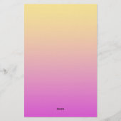 Gelb Violette Farbe Briefpapier (Rückseite)