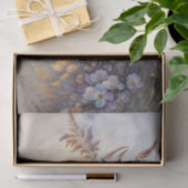 Gelb-violette Mumbaenblumen Wasserfarbe Seidenpapier (Geschenk)