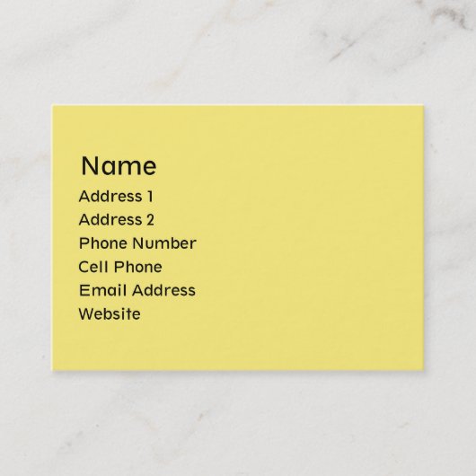 Gelb Visitenkarte (Vorderseite)