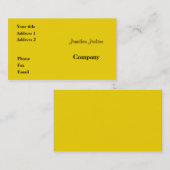 Gelb Visitenkarte (Vorne/Hinten)