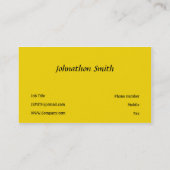 Gelb Visitenkarte (Rückseite)