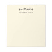 Gelb vom Schreibtisch mit einfachem Skriptnamen Notizblock (Vorderseite)