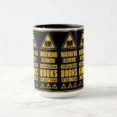 Gelb Warnschild für Buchliebhaber Tasse (Zentrum)