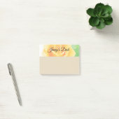 Gelb Wasserfarbe Rose Post-it Klebezettel (Büro)