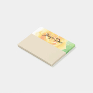 Gelb Wasserfarbe Rose Post-it Klebezettel