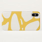 Gelb-weiß-abstrakte Design iPhone x Case (Rückseite (Horizontal))