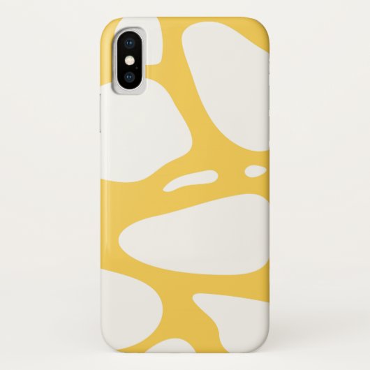 Gelb-weiß-abstrakte Design iPhone x Case (Rückseite)