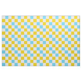 Gelb Weiß Blau Kariertes Design Stoff (Fat Quarter (45,7 x 55,9 cm))
