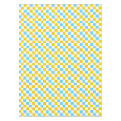 Gelb Weiß Blau Kariertes Design  Tischdecke (Vorderseite)
