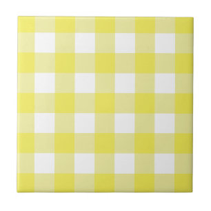 Gelb & Weiß Cottagecore Gingham Karo Kariert Fliese