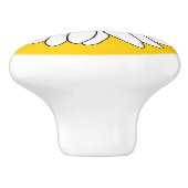 Gelb & Weiß Daisy 2 Keramikknauf (Seitenansicht)